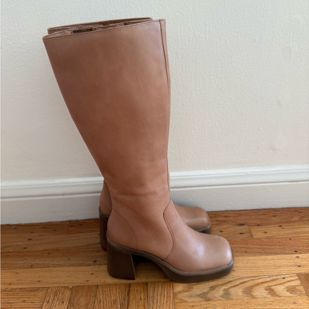 Steve Madden Fanatik Brown Heeled Boots